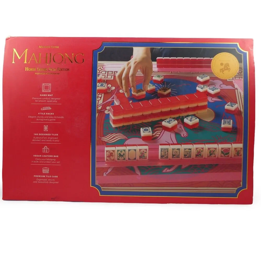 Deluxe Maison Lude Mahjong 160 Engraved Tile Horse Lunar Year Edition Starter Ki
